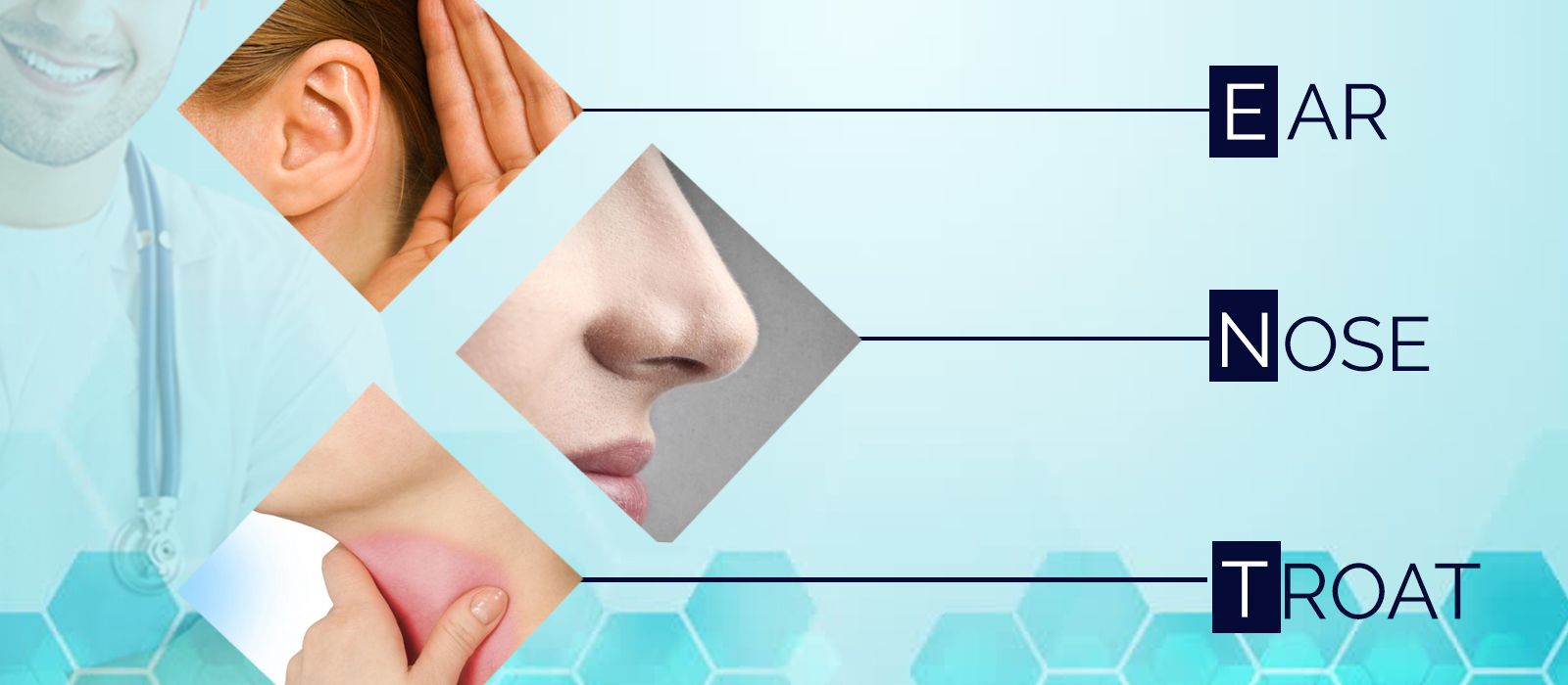 ENT specialist checking patient