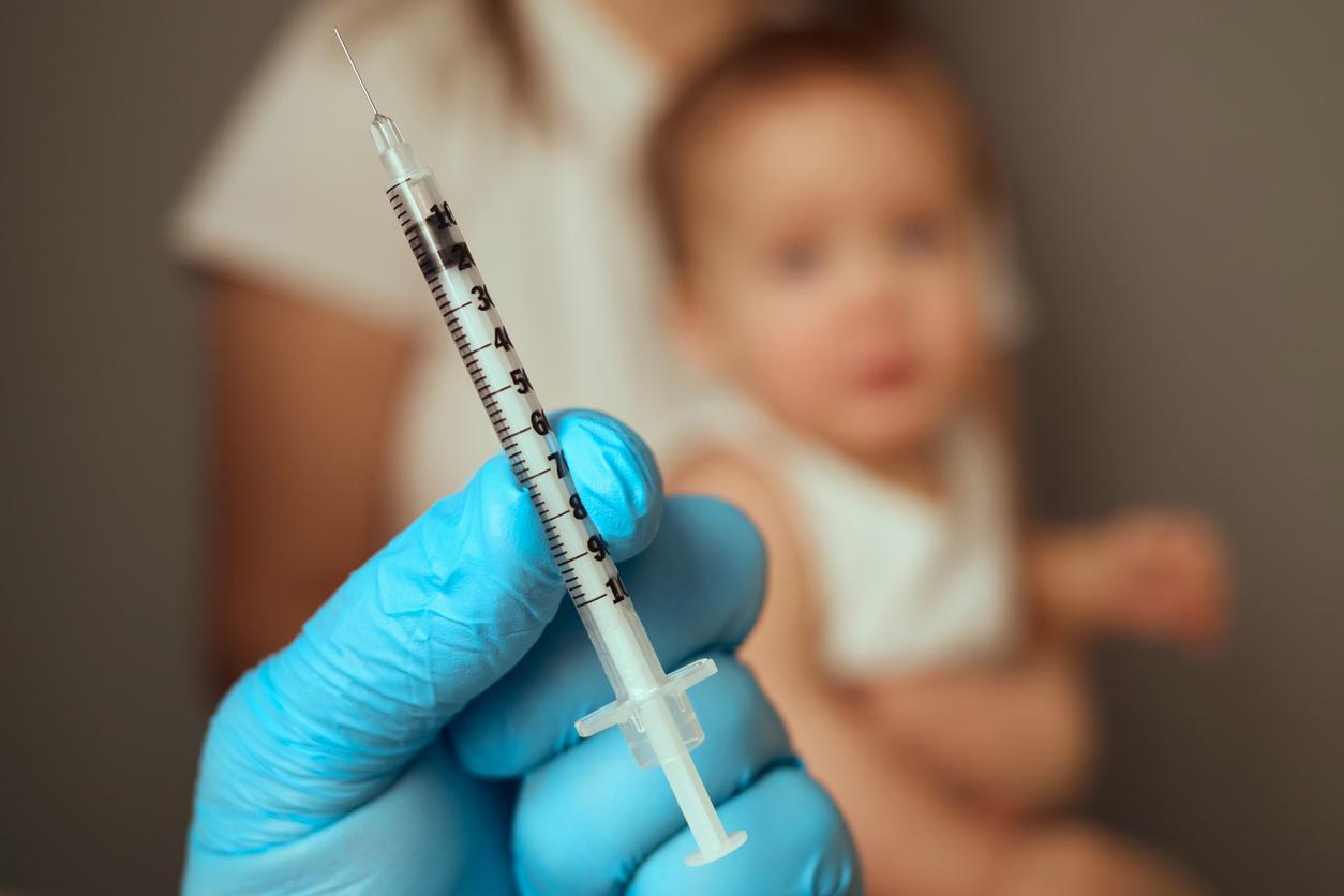 Child receiving vaccination